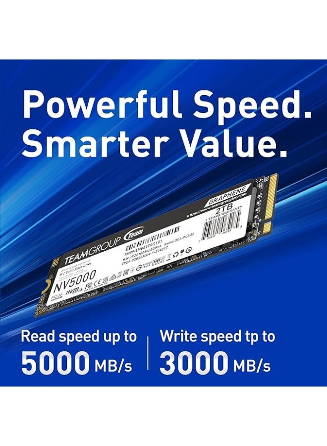 تيم جروب قرص صلب SSD من نوع TEAM GROUP M.2-2280 PCI-E Gen4x4 NV5000 بسعة 1 تيرابايت، إصدار تجاري - TM8FGM001T0C101 - Image 4