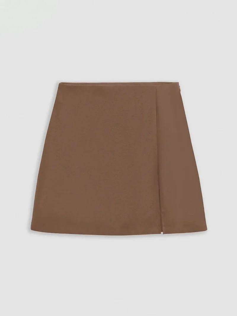 هيكاب High Waist Mini Skirt with Slit