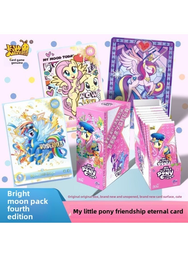 Card Game Genuine Pony Baoli Card Huiyue Bag Twilight Version Rainbow Bag Cartoon Fun Film Bag Card Collection-Color:15 Yuan Bag-A Box Of Pony Polly's Eternal Fantasy World Badge  - Image 2