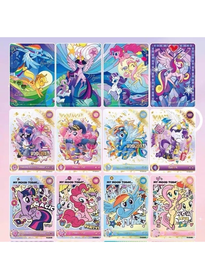 Card Game Genuine Pony Baoli Card Huiyue Bag Twilight Version Rainbow Bag Cartoon Fun Film Bag Card Collection-Color:15 Yuan Bag-A Box Of Pony Polly's Eternal Fantasy World Badge  - Image 4