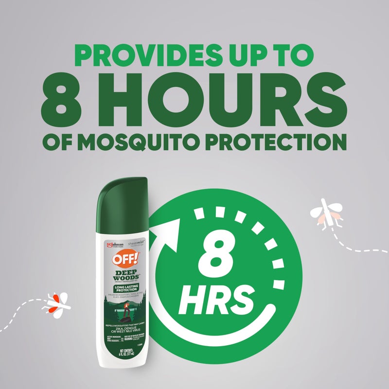 SC Johnson OFF! Deep Woods Insect Repellent VII Spritz, Bug Spray with Long Lasting Protection from Mosquitoes, 6 oz - Image 2