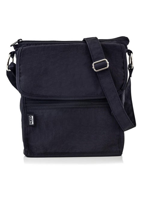Nylon Crossbody Purse With Rfid Blocking Pocket And Lifetime Recovery Service. Versatile And Stylish Shoulder Bag Black