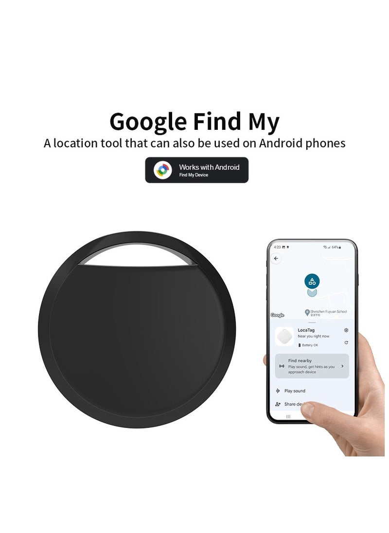 UanTii Smart Airtag Bluetooth itag for Android Phones Key Finder Works with Google Find My App Smart Tag for Xiaomi Samsung.,etc,Black One Pcs  - Image 1