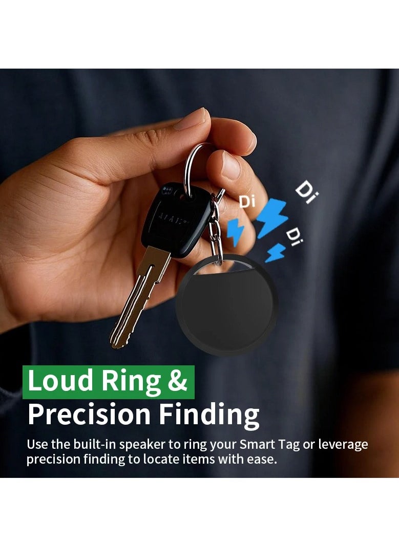UanTii Smart Airtag Bluetooth itag for Android Phones Key Finder Works with Google Find My App Smart Tag for Xiaomi Samsung.,etc,Black One Pcs  - Image 4
