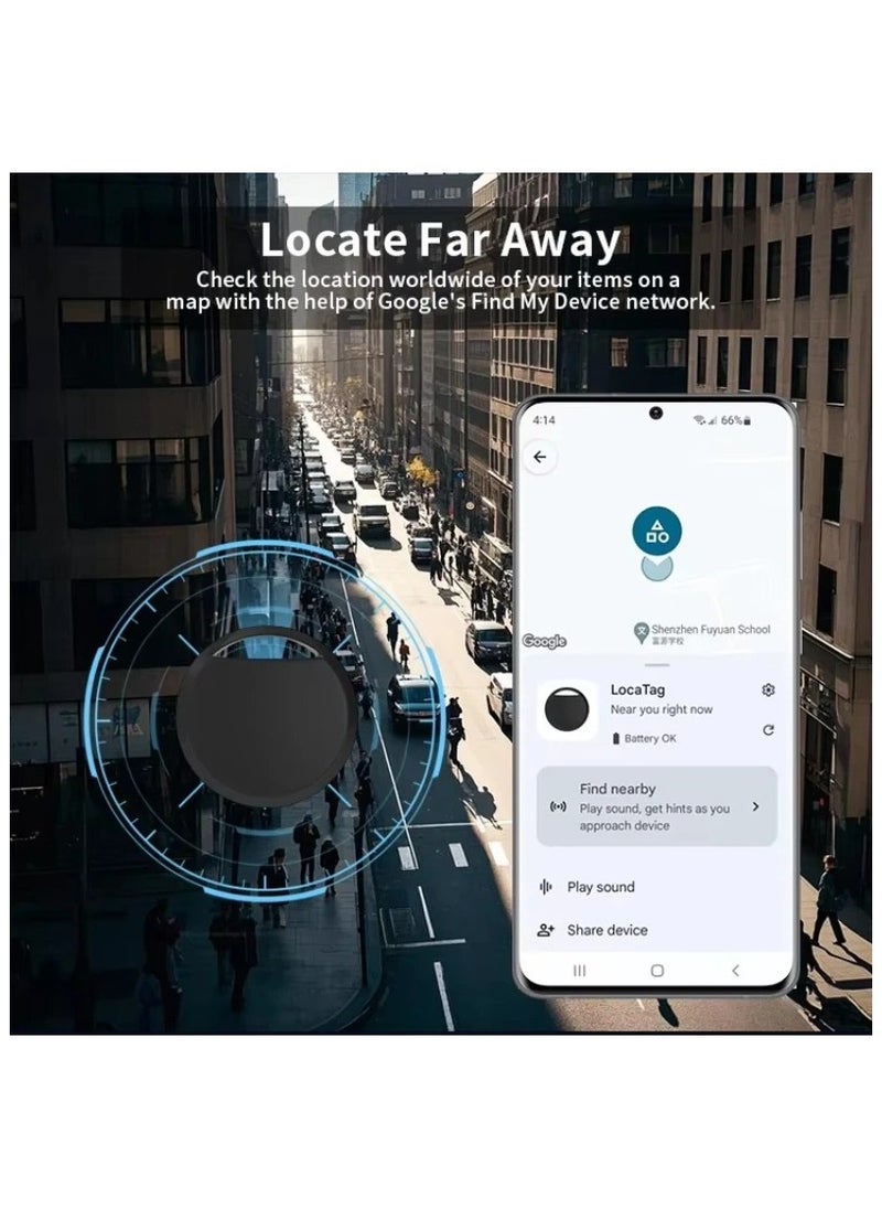 UanTii Smart Airtag Bluetooth itag for Android Phones Key Finder Works with Google Find My App Smart Tag for Xiaomi Samsung.,etc,Black One Pcs  - Image 3