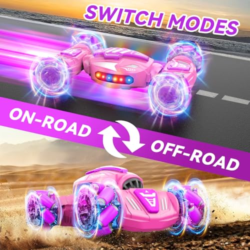 Nicella Gesture Sensing RC Stunt Car Remote Control Car 360 Rotating 4WD 24Ghz RC Cars Transform Hand Controlled Toys with Light Music Best Gifts for Girls Age 67 812 - Image 5