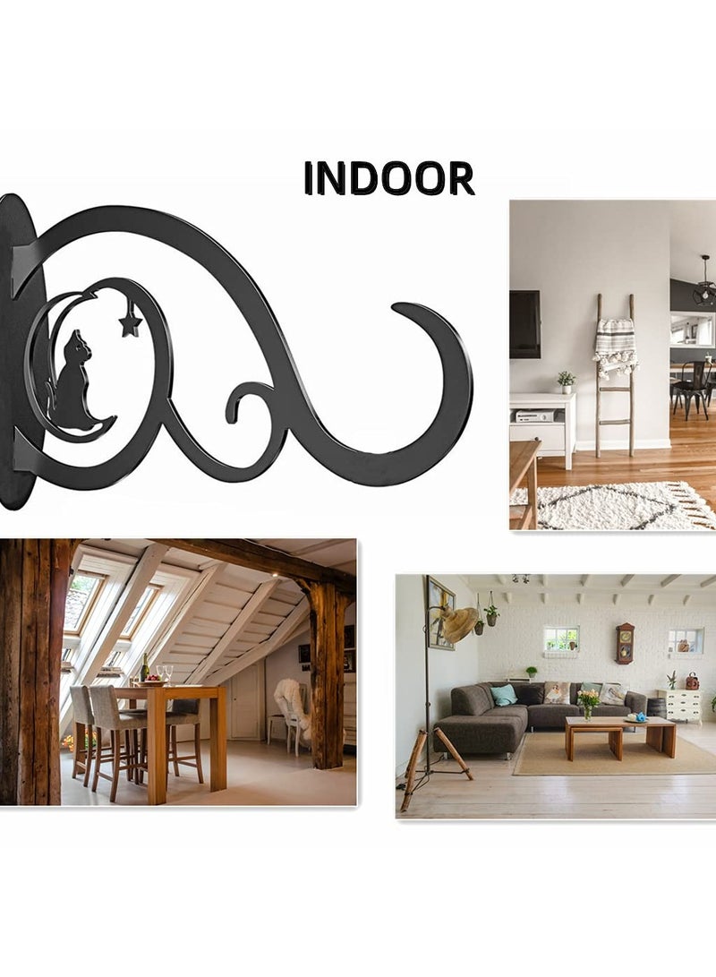 2PCS 8 Inch Metal Plant Hanger Bracket, Decorative Plant Hangers Indoor Hanging Plant Bracket Metal Hanging Bracket Heavy Duty Plant Hanger for Flower Basket Bird Feeder Wind Chime Lanterns - Image 4