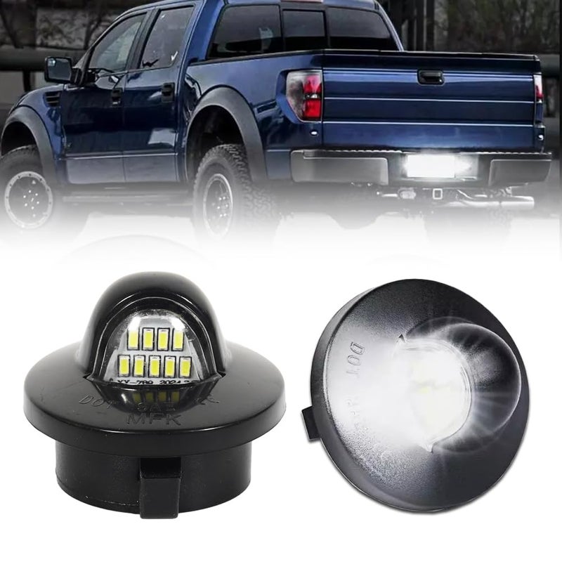VANKUB LED License Plate Light for Ford F150 F250 F350 F450 F550 Superduty Bronco Excursion Ranger Expedition Explorer Pickup Truck F150 Bronco Ranger Led Rear Tag Lamp 6000K White Lights 2 PCS - Image 3