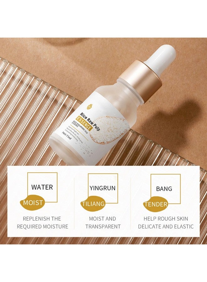 روزاردن مصل الأرز للوجه، قطعتين من مصل الأرز للوجه بماء الأرز مع خلاصة لب الأرز الخام، مصل ترطيب للبشرة الجافة، ترطيب عميق، تغذية الوجه، خلاصة مصل الوجه، خط ناعم ناعم، استعادة مرونة البشرة - Image 4