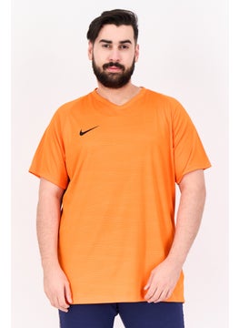 Nike Men Dri Fit Short Sleeve Football Jersey, Orange  - Image 1