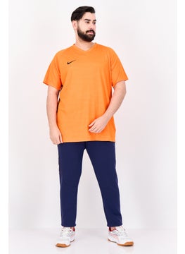 Nike Men Dri Fit Short Sleeve Football Jersey, Orange  - Image 4