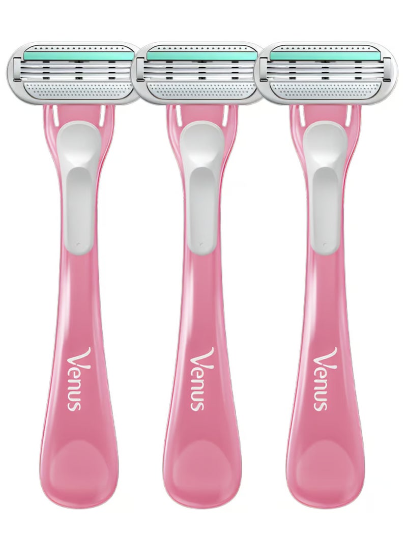 Venus Pack Of 2 Gillette Venus Sensitive 3 Razors with 3 Blades and a Moving Head  - Image 4