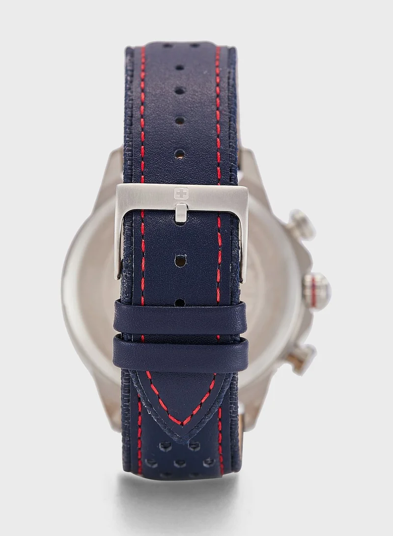 SWISS MILITARY  Leather Strap Analog Watch for Men | Best Price UAE