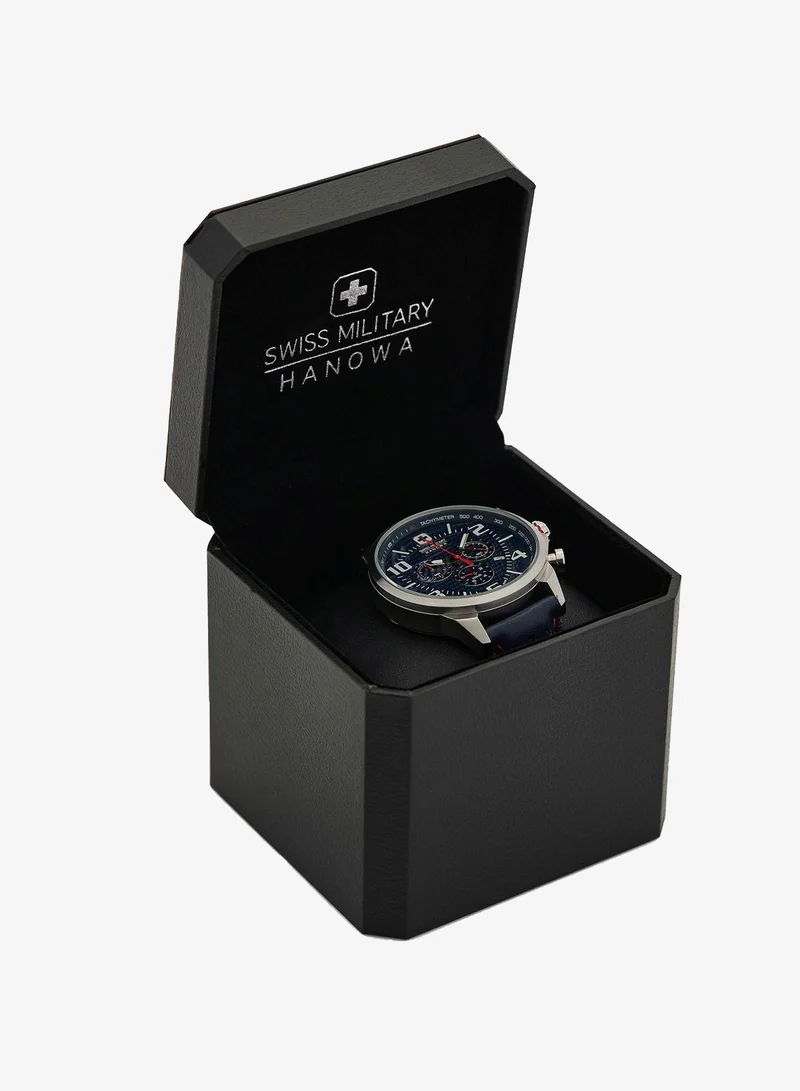 Swiss Military  Leather Strap Analog Watch for Men | Best Price UAE