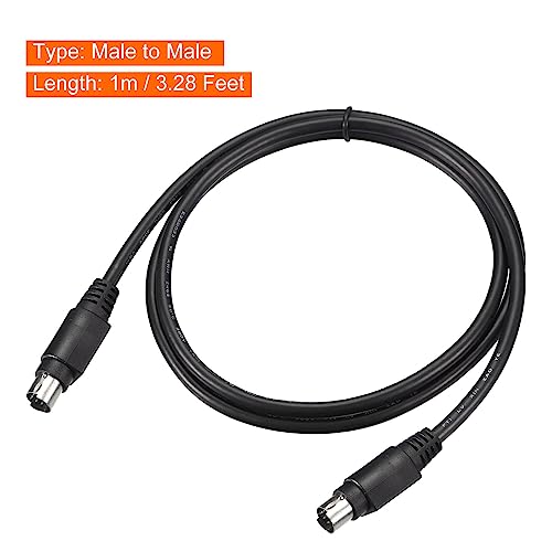 MECCANIXITY PS2 Mouse and Keyboard Extension Cable 6 Pin 328 Feet Male to Male for PCBlack - Image 3