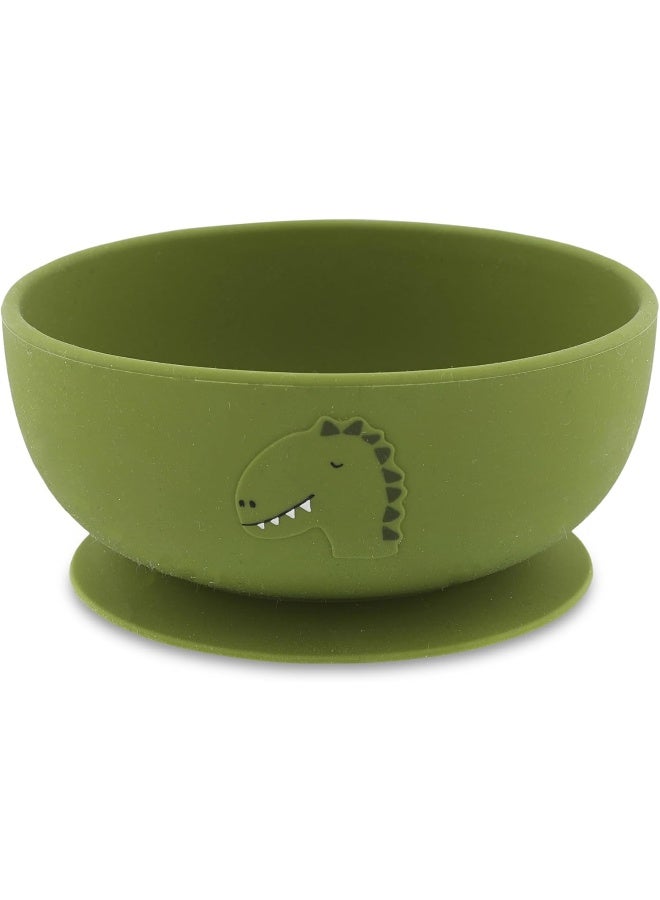 Trixie Mr. Dino Silicone Bowl with Suction Cup - Green - Image 1
