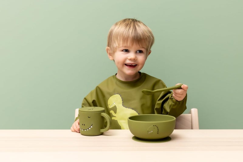 Trixie Mr. Dino Silicone Bowl with Suction Cup - Green - Image 3