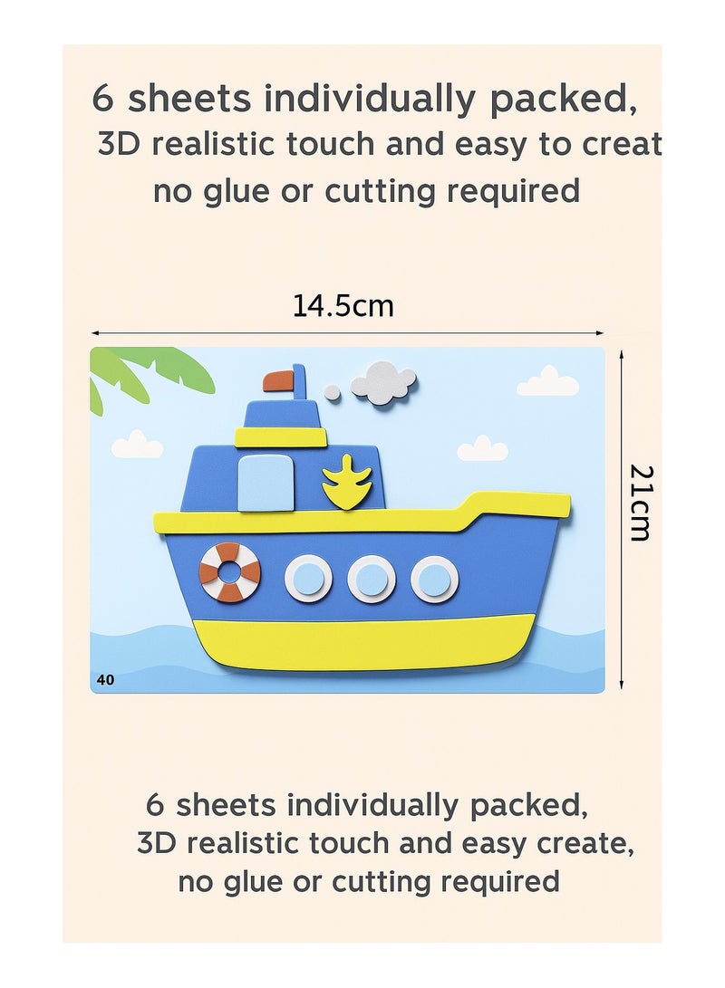 Creative DIY for Kids 3D Sticker Fun - Transport - Image 2