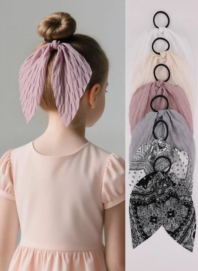 Take Two Set of 6 - Long Bow Hair Ties