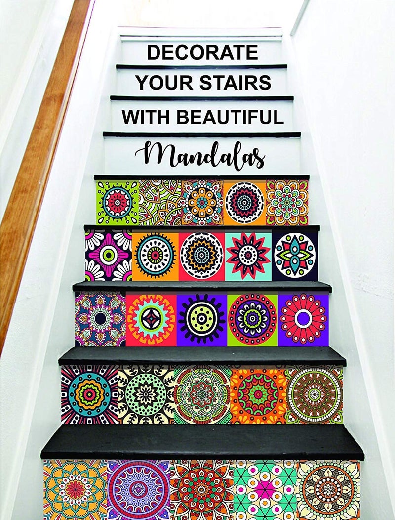 PAPER PLANE DESIGN Moroccan Mandala Home Decoration Tile Sticker Size 6 inch x 6 inch x 36 Pieces (9 Square feet Coverage Area.) - Image 3