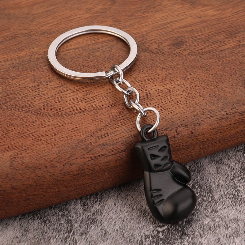 Mens Fitness Boxing keychain pendant boxing gloves key pendant 3D metal fight gloves keychainStudded Boxing Set-Matte Black Studded Boxing Set-Matte Black