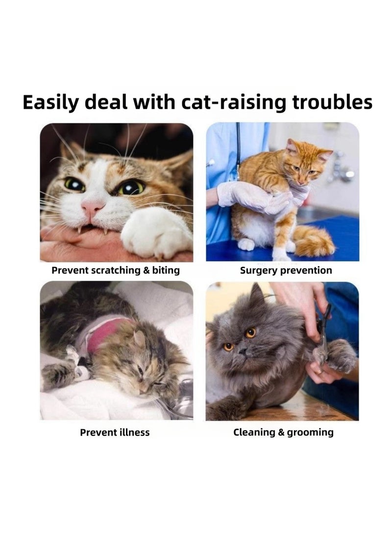 NOVOLAN Adjustable Cat Recovery Collars & Cones, Soft Toast-Shaped Elizabethan Collar for Cats and Dogs, Prevents Licking and Biting Post-Surgery, Comfortable, Fits Neck Sizes 15-30cm - Image 2