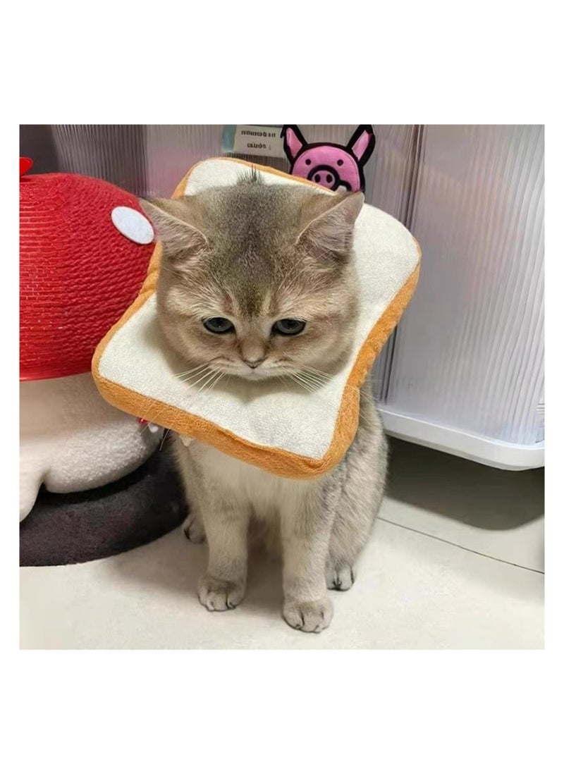 NOVOLAN Adjustable Cat Recovery Collars & Cones, Soft Toast-Shaped Elizabethan Collar for Cats and Dogs, Prevents Licking and Biting Post-Surgery, Comfortable, Fits Neck Sizes 15-30cm - Image 3