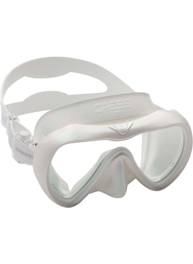 Cressi A1 White/White Clear Lens - Image 2