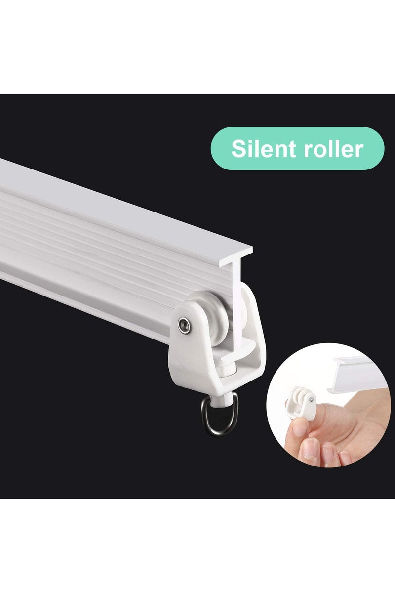 Curved Ceiling Curtain Track Bendable Mount for Curtain Rail Bunk Bed Bay Window Room Divider Flexible Straight (White, 5 m/ 16.4 ft)  - Image 3