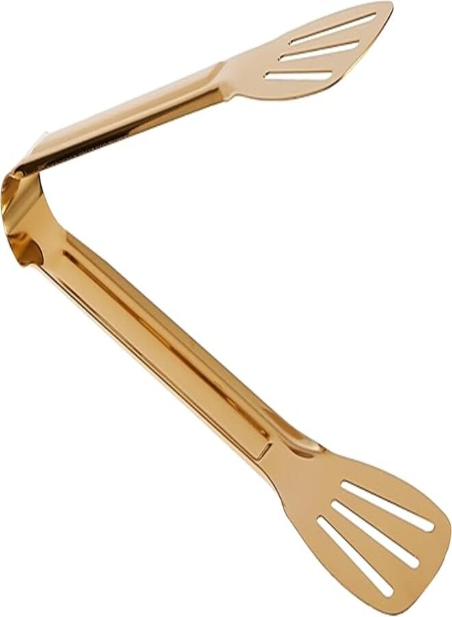 Shallow Stainless Steel Food Tong - Gold Color, BD-GTNG-5