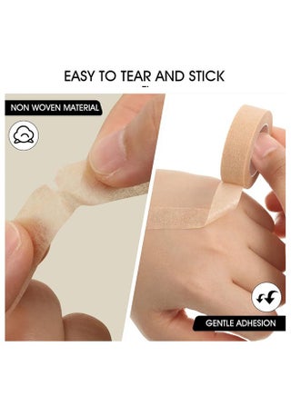 6 Rolls Flexible Skin Tape Breathable Nose Tape Self Adhesive Gauze Tape for Wound Injuries Swelling Sports, Brown (0.5 in x 10 Yd) - view 3