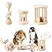 AOWPFVV 3 Pcs Wooden Bunny Toys Safe Rabbit Guinea Pigs Teeth Grinding Toys for Chinchillas Hamsters Small Animals Indoor Outdoor - Image 3