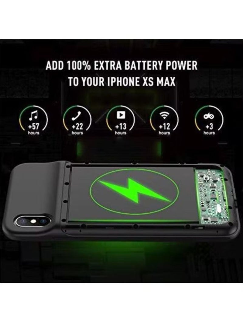 BORTONY 4000 mAh Battery Pack Case Cover For Apple iPhone XS Max Black - Image 3