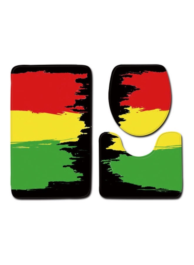 NIBEMINENT 3-Piece Bath Mat Accessory Set multicolour 75x45cm