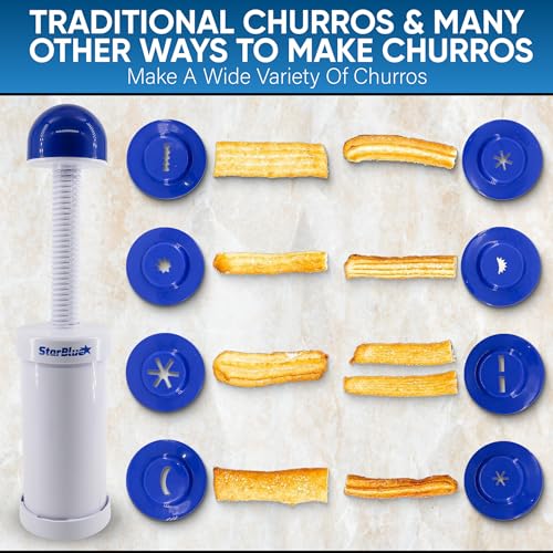 StarBlue Churrera Churro Maker and Filler Set with FREE Recipe Book - Easy Piping Nozzle Tool for Deep Fry Stuffed Churro - Image 4
