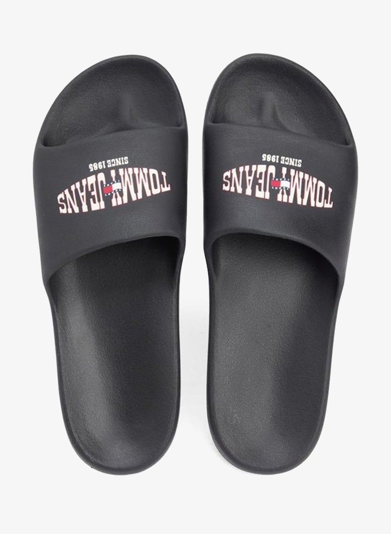 TOMMY JEANS Wavy Flag Logo Slides - Image 1