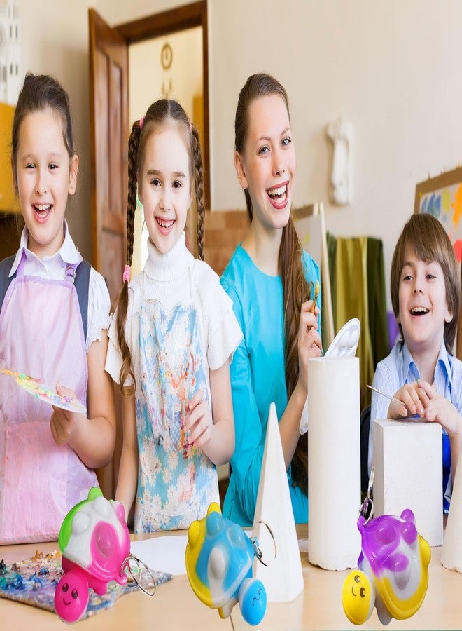 مجموعة رواكوا المكونة من 20 قطعة من ألعاب التململ على شكل سلحفاة بحرية صغيرة مع سلسلة مفاتيح بألوان قوس قزح، هدايا حفلات أعياد الميلاد، لوازم العطلات، جوائز للأطفال والطلاب في الصيف - Image 4