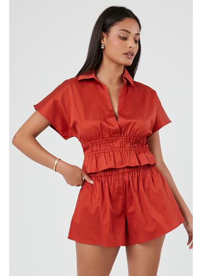 FOREVER 21 Smocked Flare Shorts - Image 1