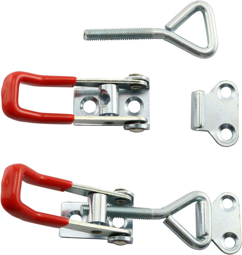 Tegg 4PCS Latch Catch Cabinet Boxes Handle Toggle Lock Clamp Hasp Silver 4001 - Image 2