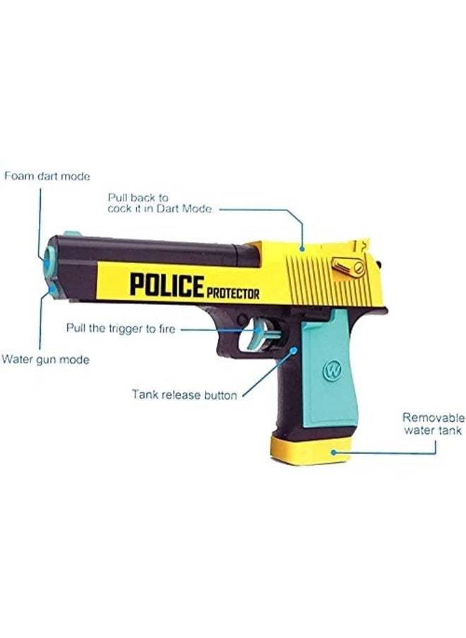 TOY GARDEN 2-in-1 Soft Bullet Gun & Water Gun Set with Handcuff and Police Badge – Kids Police Role Play Toy Game Set  - Image 2