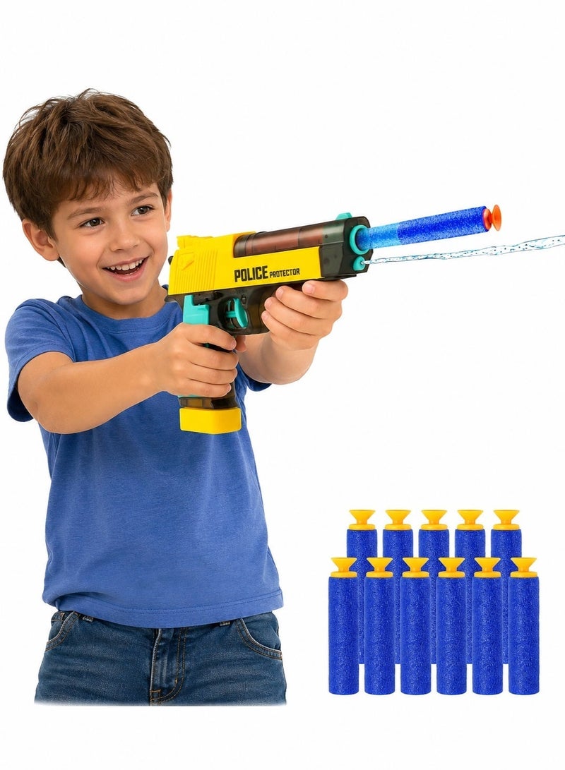 TOY GARDEN 2-in-1 Soft Bullet Gun & Water Gun Set with Handcuff and Police Badge – Kids Police Role Play Toy Game Set - Image 2