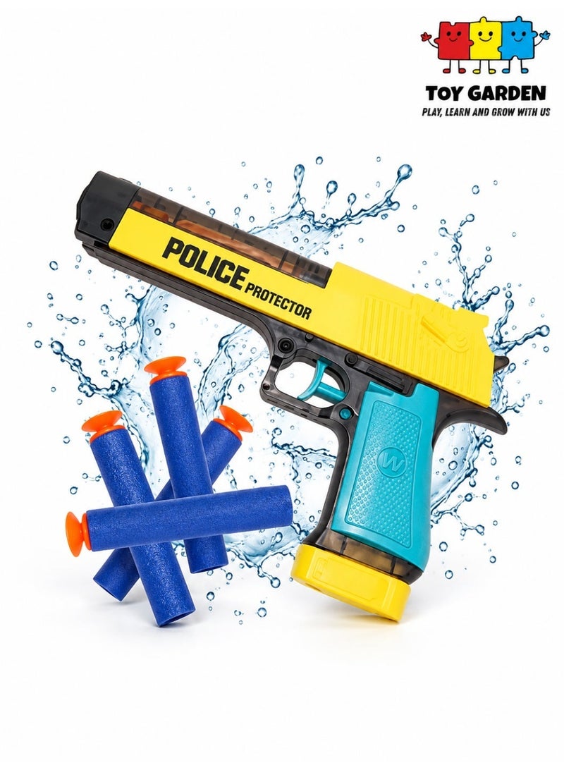 TOY GARDEN 2-in-1 Soft Bullet Gun & Water Gun Set with Handcuff and Police Badge – Kids Police Role Play Toy Game Set - Image 3