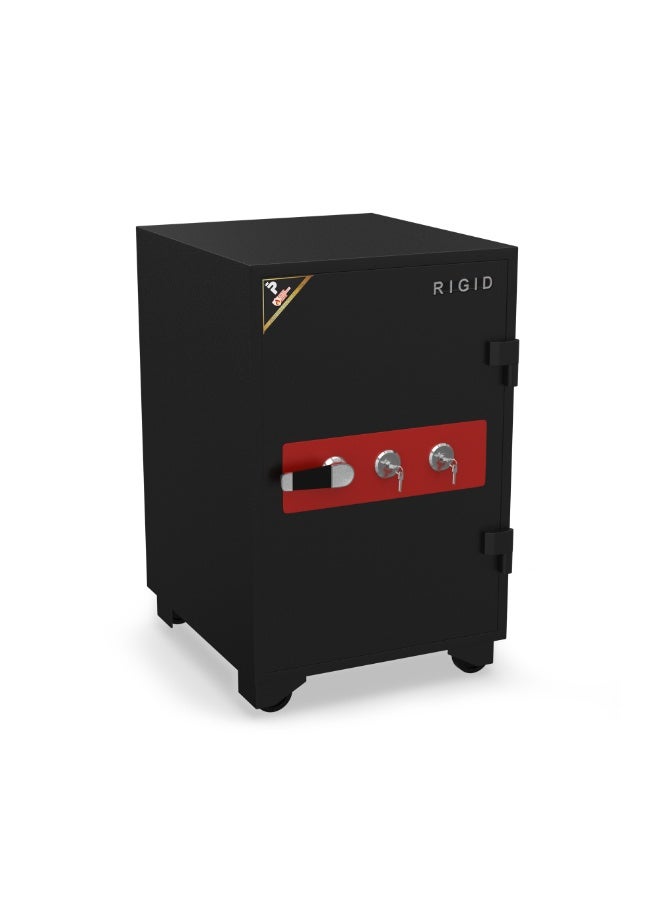 RIGID Fire Resistant Steel Safe with Dual Key Lock, 130Kg  - Image 5
