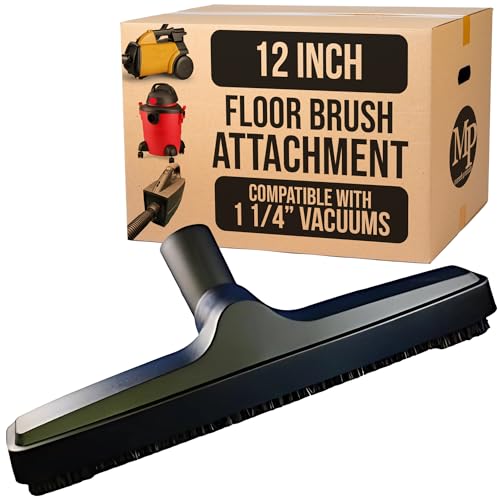 MP Maresh Products Genuine Deluxe Brush Attachment - Horse Hair Brush, Wet Dry Vacuum Cleaner, Central Vacuum System Parts & Accessories, Dust Floor, 32mm Standard Size - Black (12 Inch) - Image 1