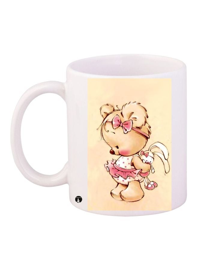 RYN Printed Coffee Mug White/Yellow/Pink 11ounce