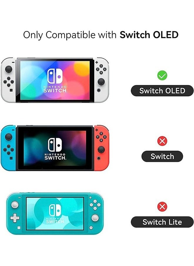 Generic - Nintendo Switch OLED Protective Case PC Material Protective Case for Switch Soft Slim Grip Cover Shell for Console and Scratch Crack Resistant Easy Install Supporting bracket - Luo Xiaohei(Black) - Image 1