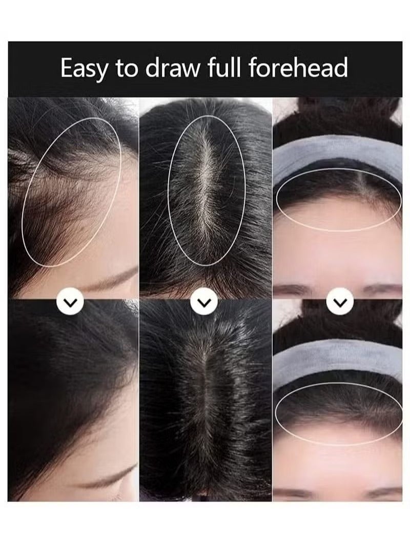 Sevich Instantly Hairline Shadow Hairline Powder Quick Cover Hair Root Concealer Eyebrows & Beard Line Hair Root Touch Up for Thinning Hairline Windproof & Sweatproof (Black) - Image 4