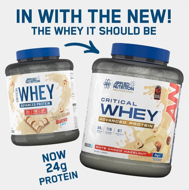 أبلايد نيوتريشن مزيج بروتين مصل اللبن من أبلايد نيوتريشن كريتيكال، بنكهة الشوكولاتة البيضاء والبندق، 2 كجم - Image 2