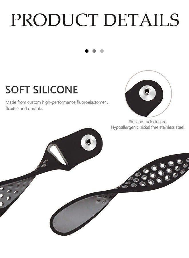 Loquat 22mm Watch Bands Quick Release Replacement Wristband, Soft Silicone Bands Breathable Sport Replacement Straps for Men Women - Image 5