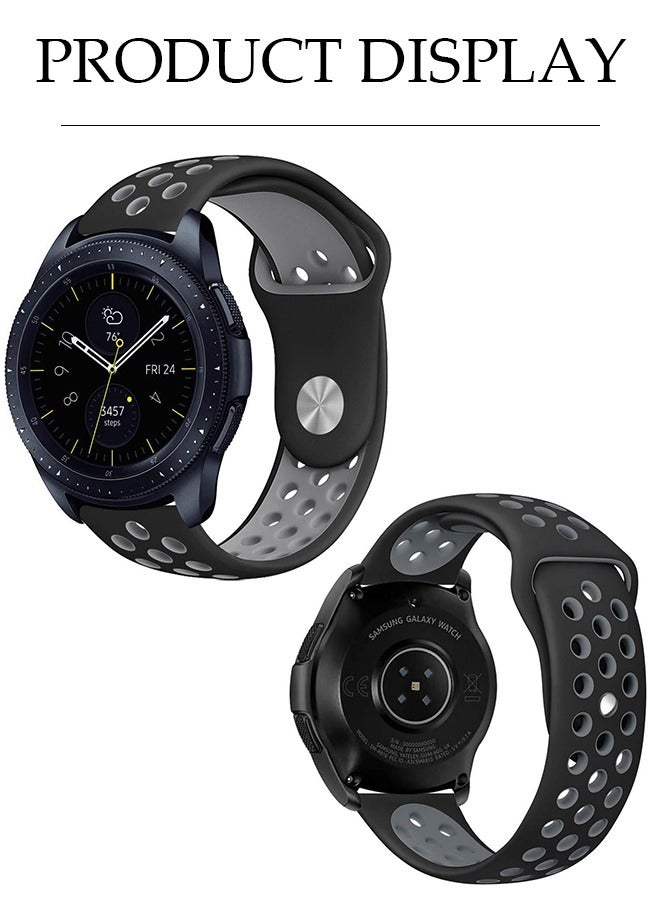 Loquat 22mm Watch Bands Quick Release Replacement Wristband, Soft Silicone Bands Breathable Sport Replacement Straps for Men Women - Image 3